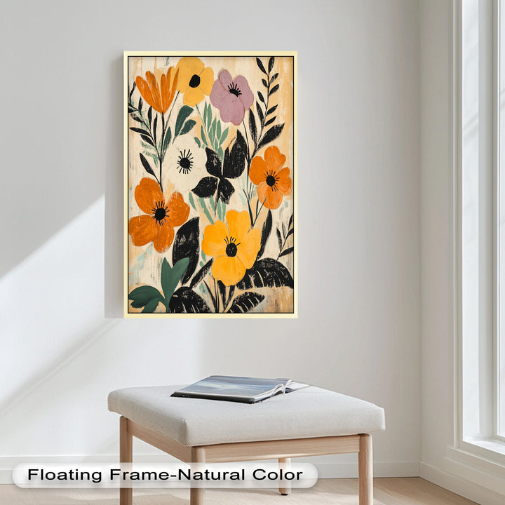 Harvest Blooms – Rustikales Boho-Ölgemälde