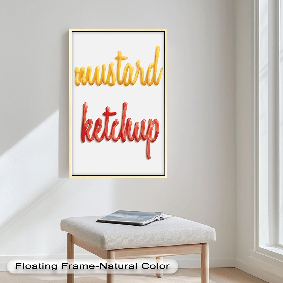 Creative Culinary Oil Painting – Food-Inspired Typography for Kitchen Decor
