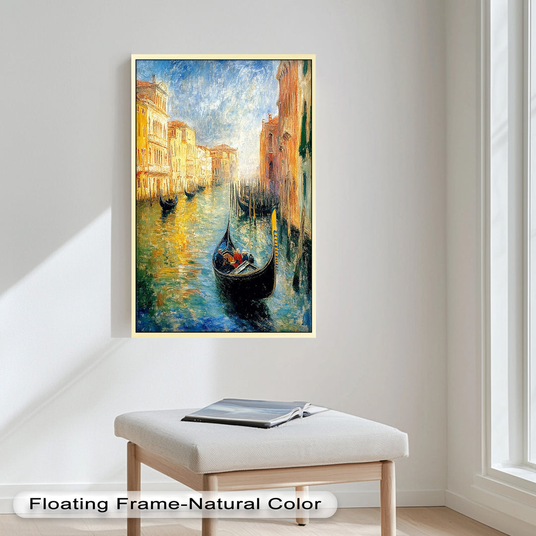 Venice Gondola Scene - Impressionist Oil Painting