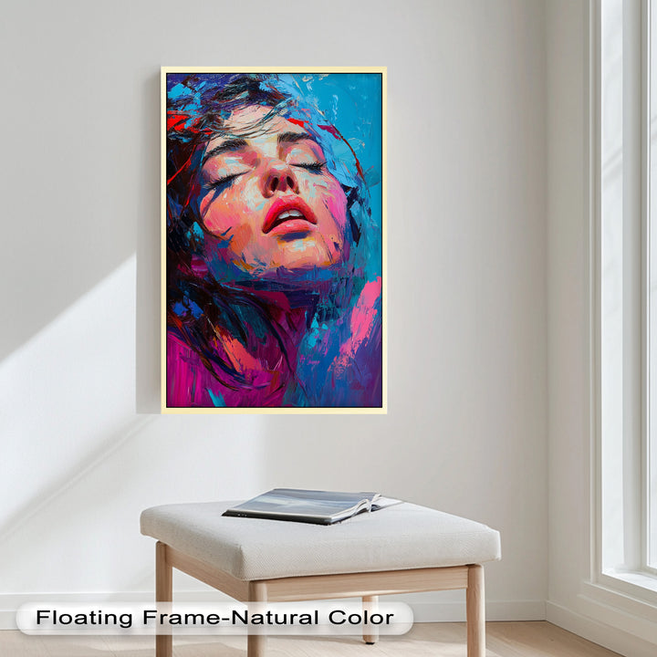 Ecstasy in Color – Vibrant Expressionist Portrait Oil Painting