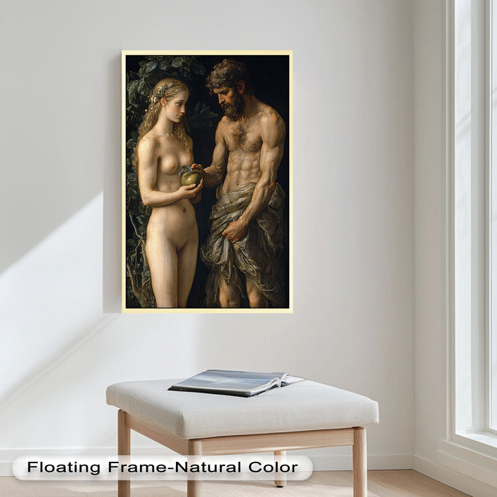 First Temptation – Adam and Eve Renaissance Oil Painting