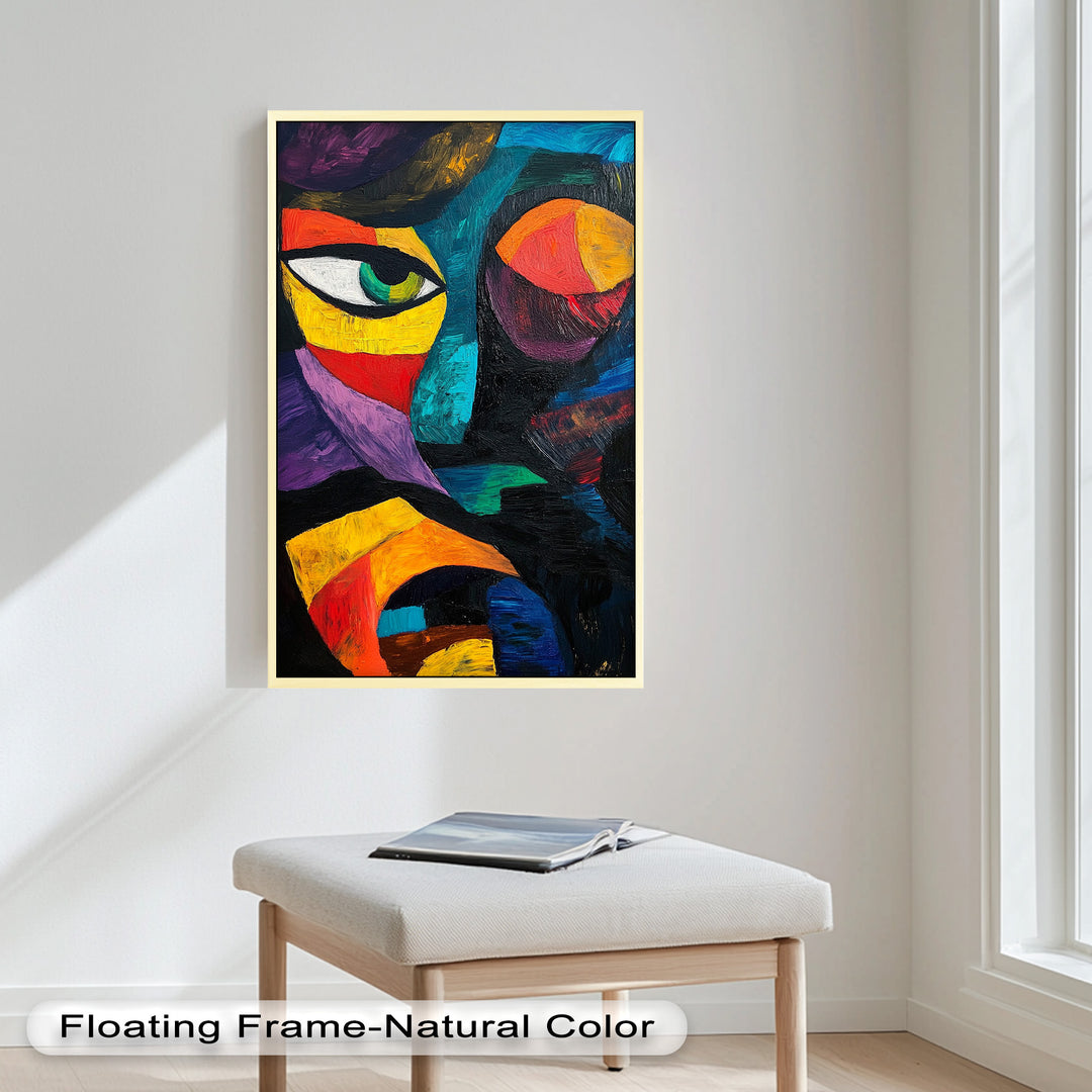 Abstract Eye Expression – Fauvism Oil Painting