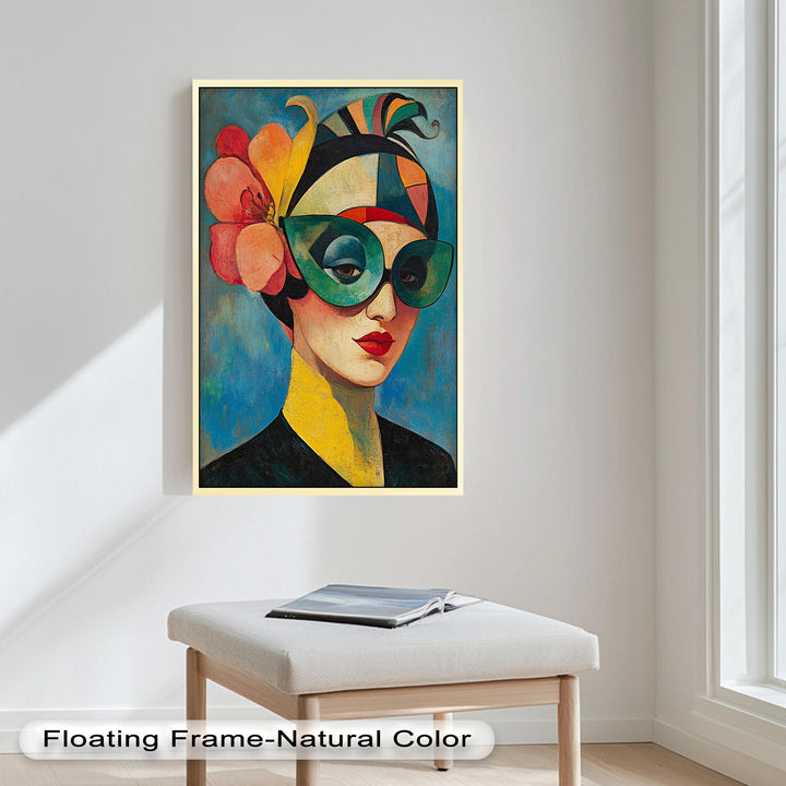 Retro Elegance Oil Painting – Fauvism Woman