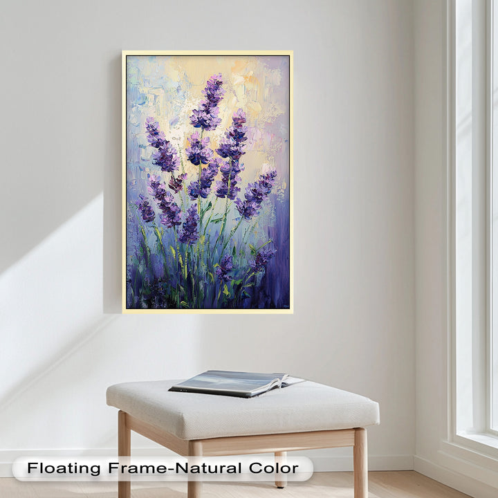 Impressionist Lavender Stalks - Flower Oil Painting