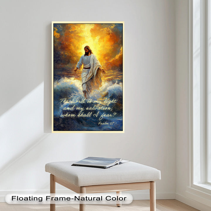Psalm 27:1 – The Lord is My Light Bible Verse Oil Painting