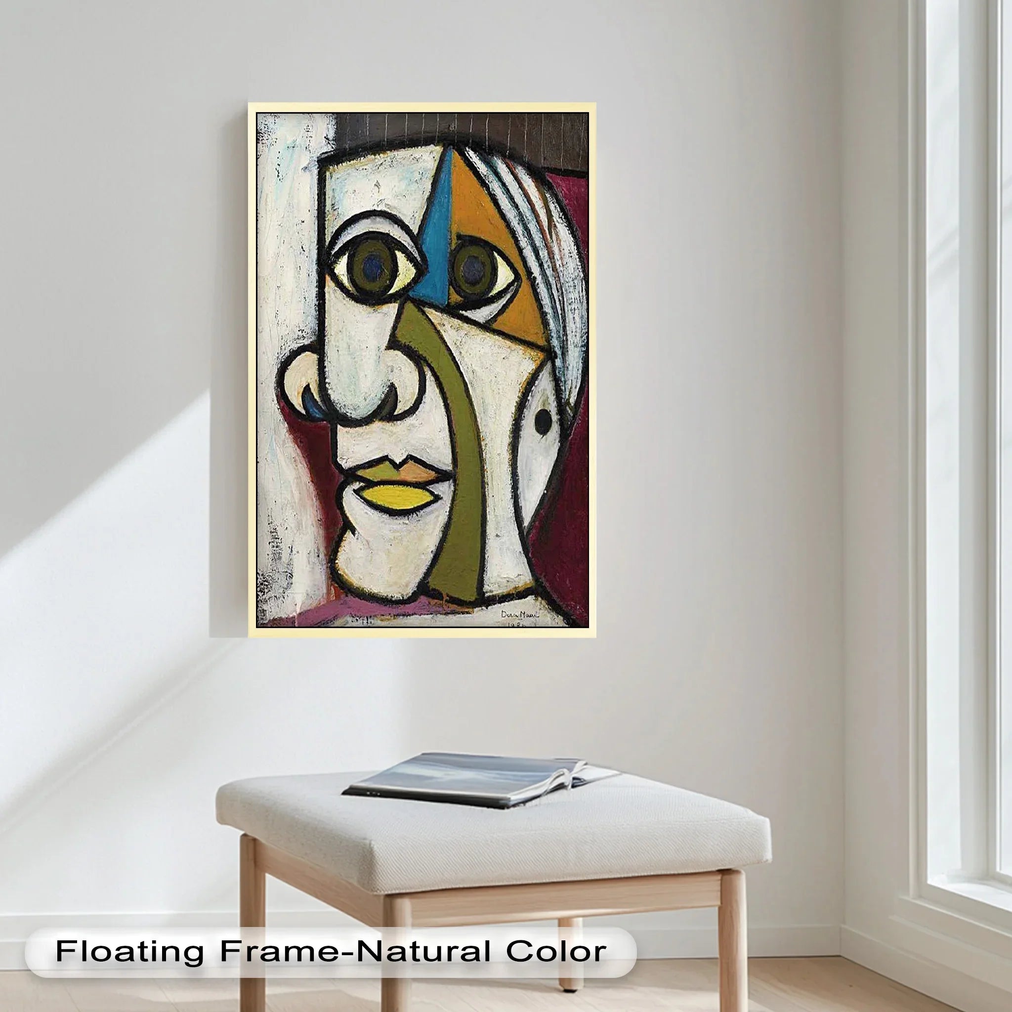 Bold Gaze – Geometric Abstract Portrait Picasso Oil Painting