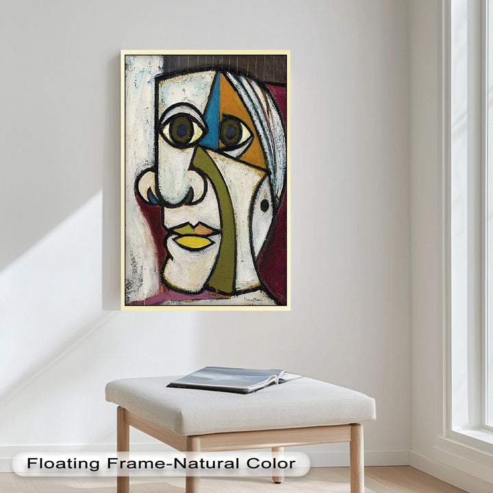 Bold Gaze – Geometric Abstract Portrait Picasso Oil Painting
