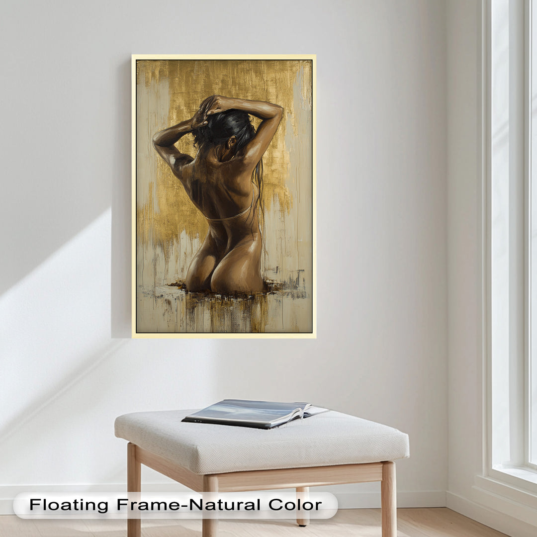 Golden Silence – Contemporary Figurative Nude Oil Painting