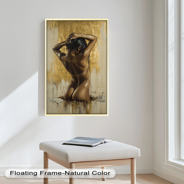 Golden Silence – Contemporary Figurative Nude Oil Painting
