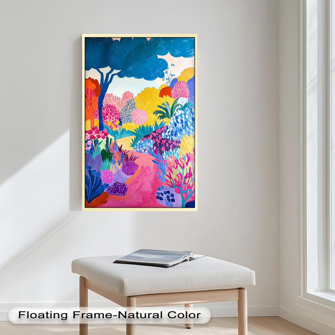 Dreamy Garden Path - Modern Oil Painting