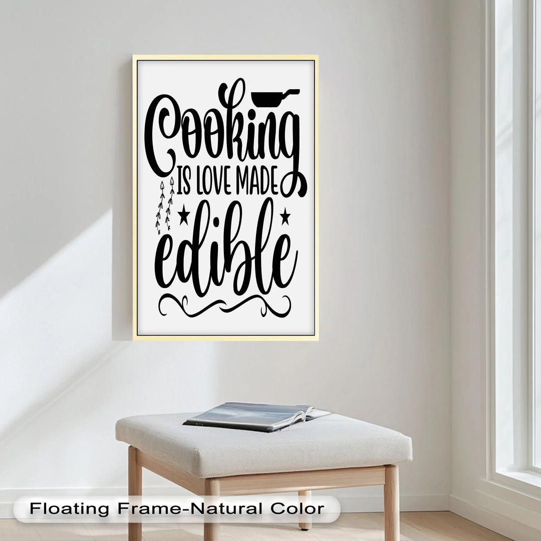 Whimsical Culinary Oil Painting – Inspirational Cooking Quote for Kitchen Decor
