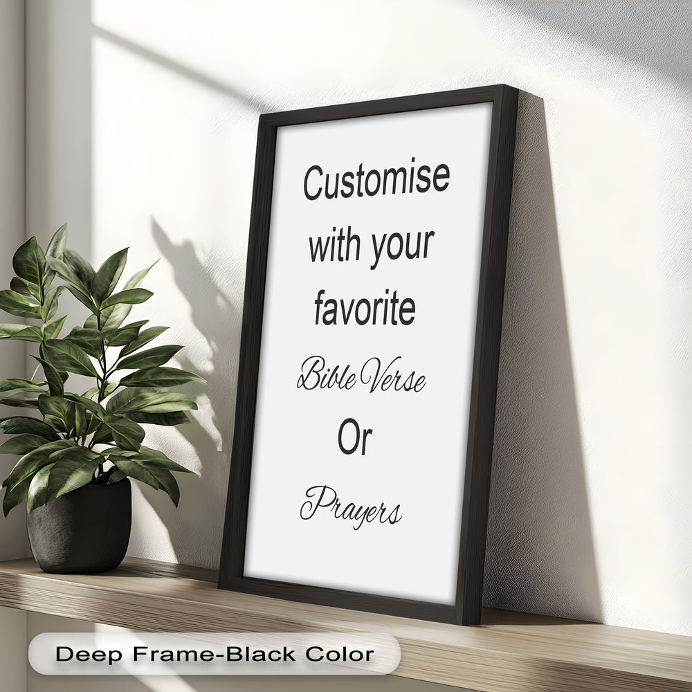 Personalized Religious Oil Painting – Scripture or Prayer Wall Art
