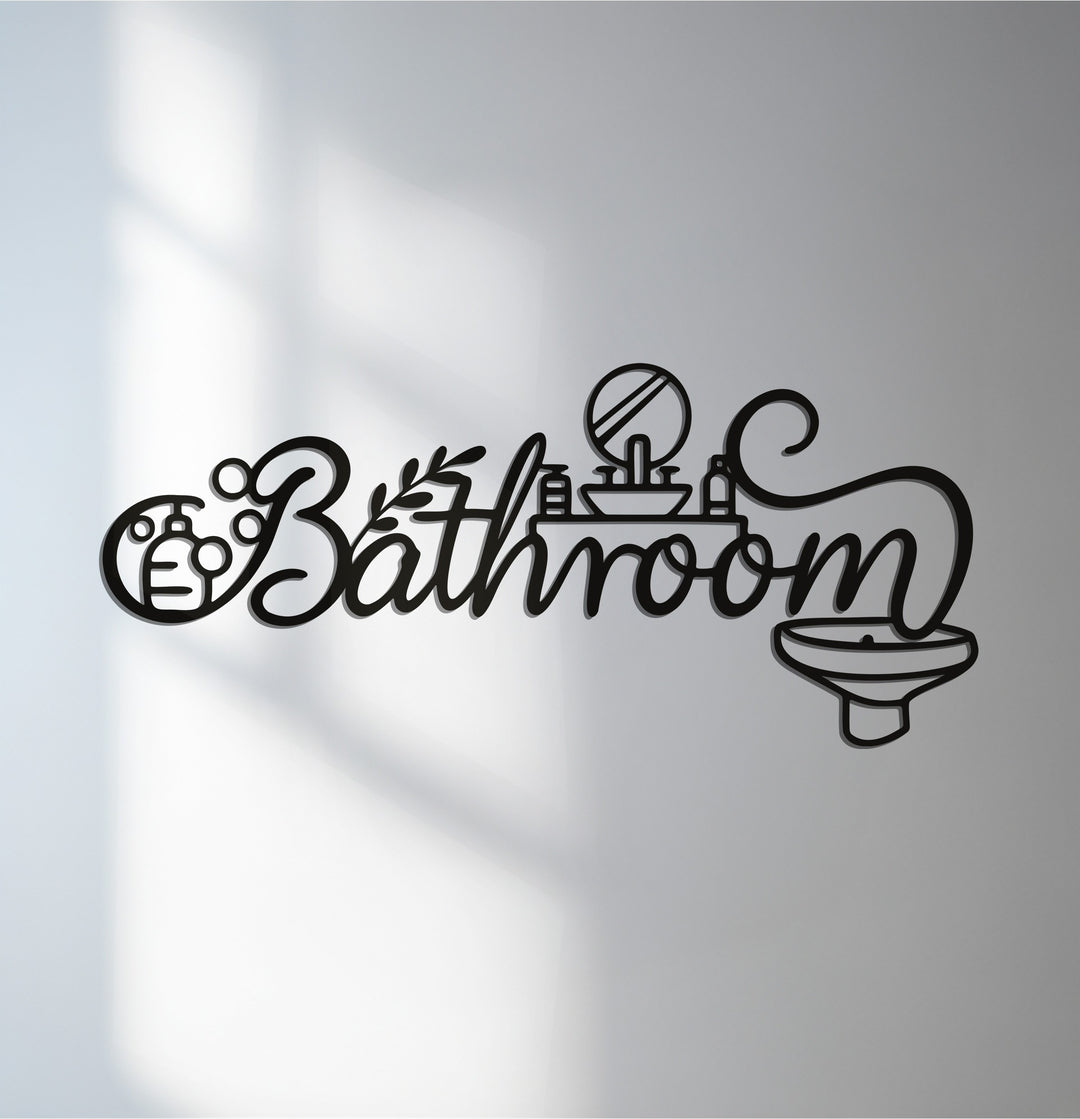 Luxury bathroom line art metal wall décor