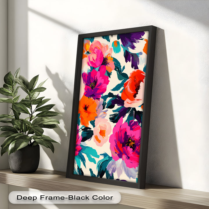 Bold Boho Bloom – Fauvist Floral Explosion Oil Painting