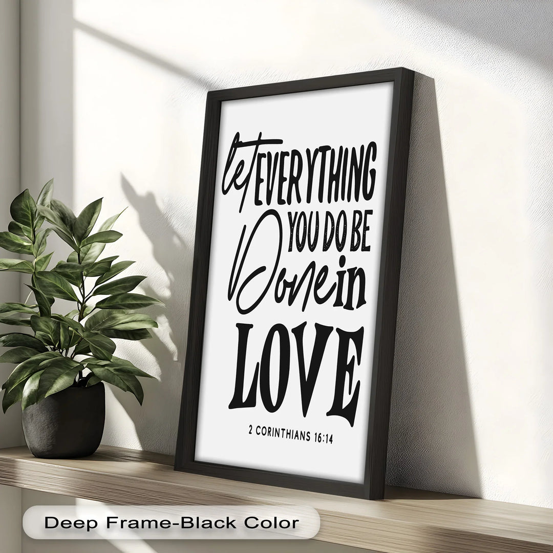 Let Everything Be Done in Love – Scripture Oil Painting - MyPhotoStation