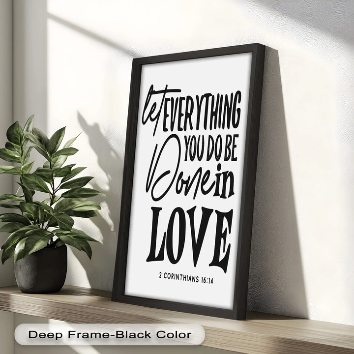 Let Everything Be Done in Love – Scripture Oil Painting - MyPhotoStation