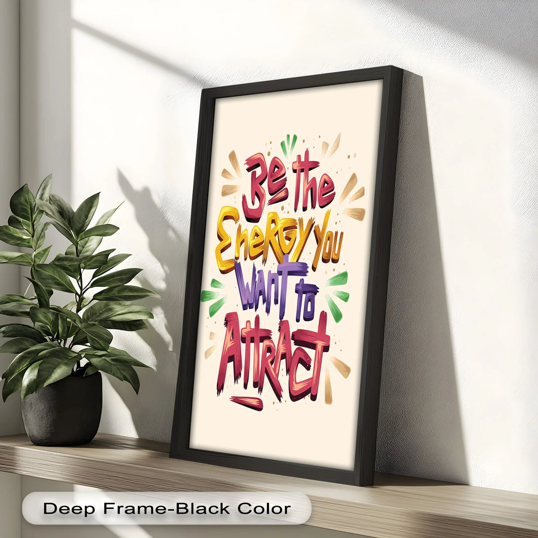 Be the Energy You Want to Attract – Motivational Oil Painting - MyPhotoStation