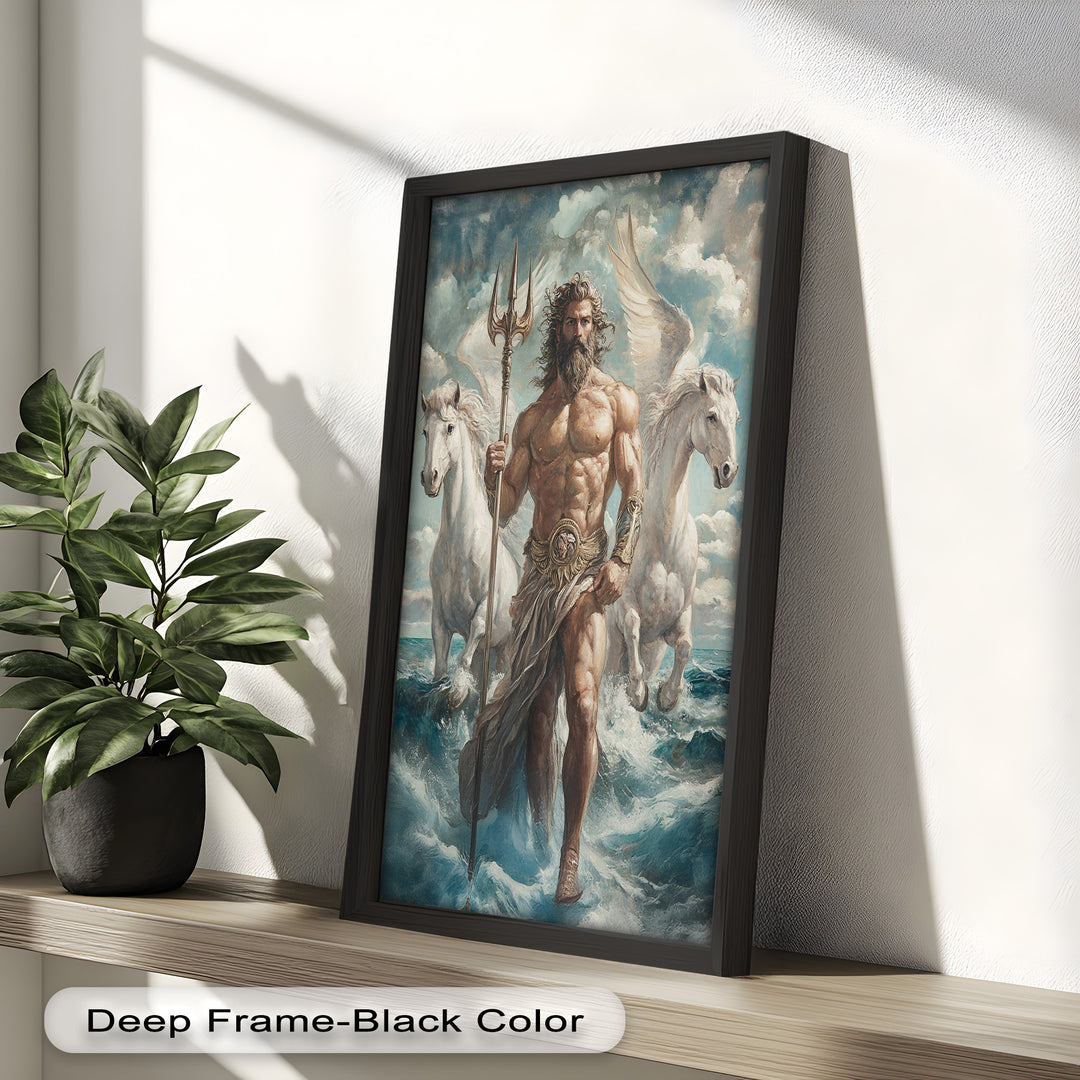 Lord of the Waves – Mythic Sea God Oil Painting