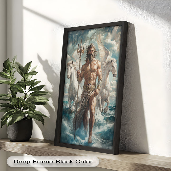 Lord of the Waves – Mythic Sea God Oil Painting