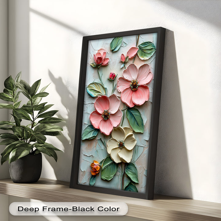 Petal Whispers – Floral Elegance Flower Oil Painting