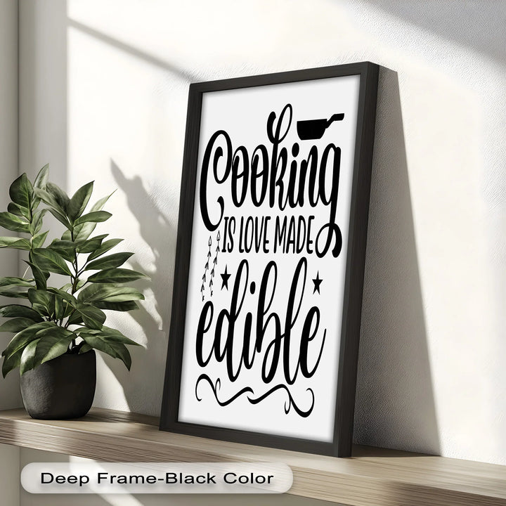 Cooking Is Love Made Edible – Framed Oil Painting - MyPhotoStation