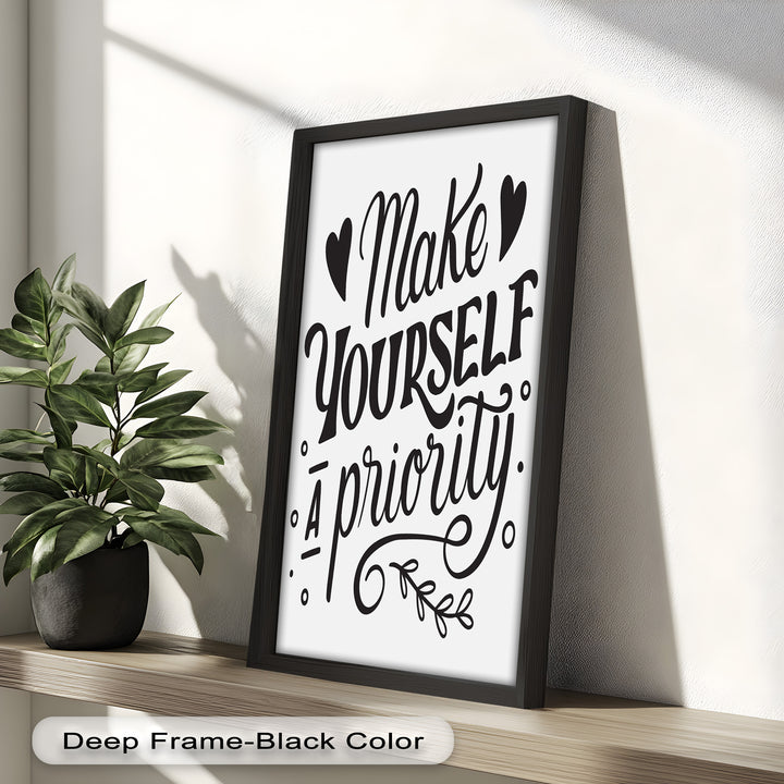 Make Yourself a Priority – Framed Oil Painting