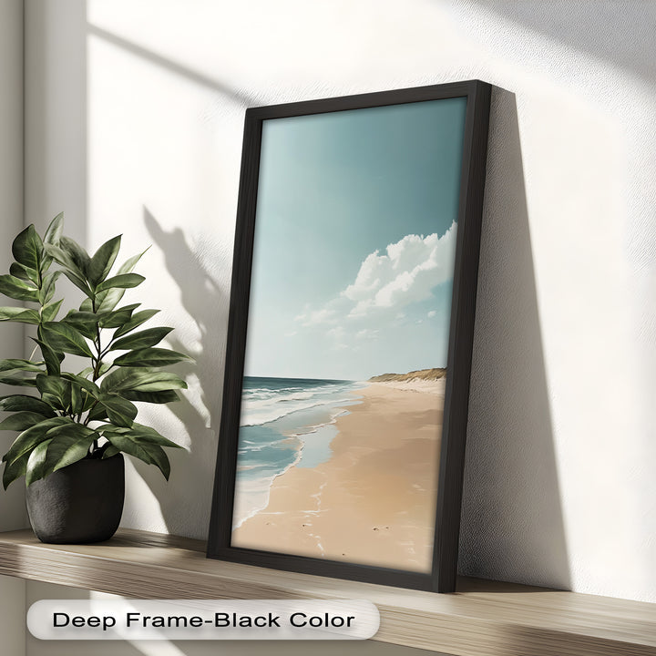 Endless Shoreline – Serene Seascape Oil Painting