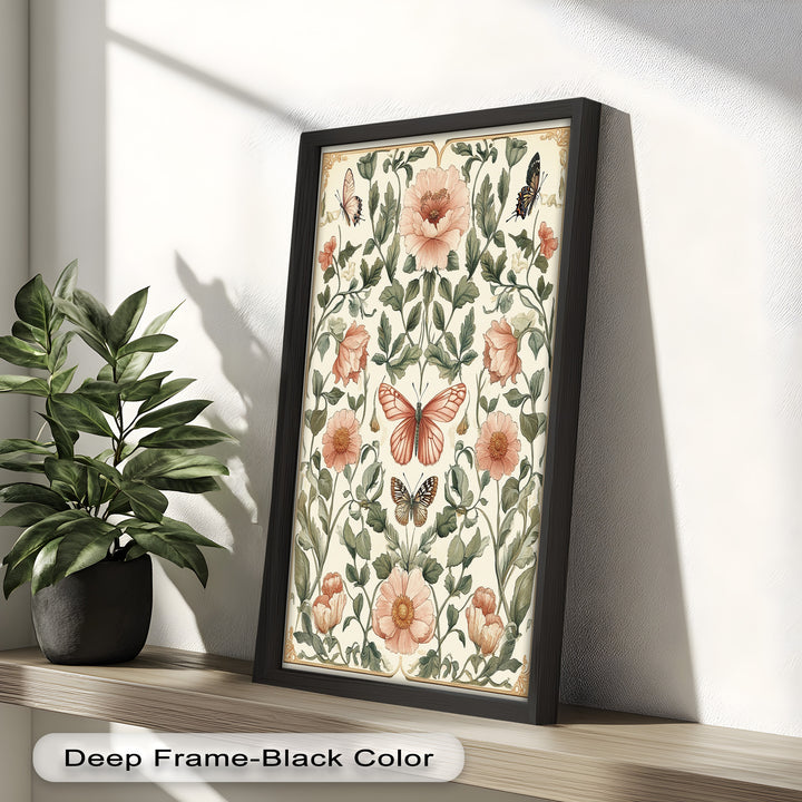 Whimsy in Bloom – Vintage Botanisches Ölgemälde