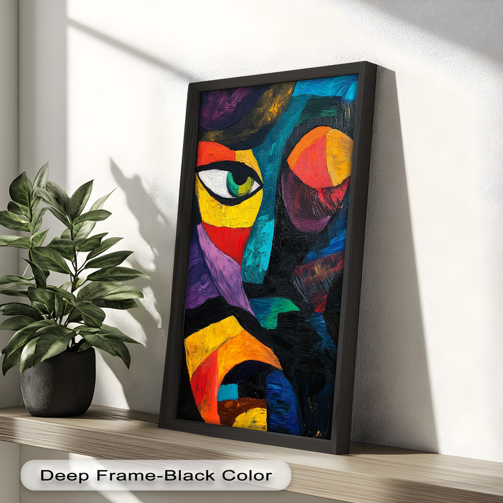 Abstract Eye Expression – Fauvism Oil Painting