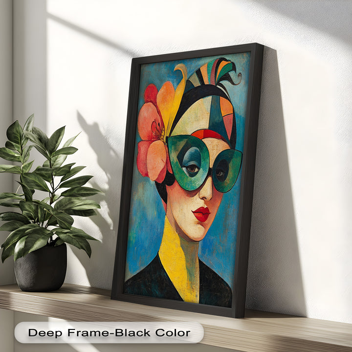 Retro Elegance Oil Painting – Fauvism Woman