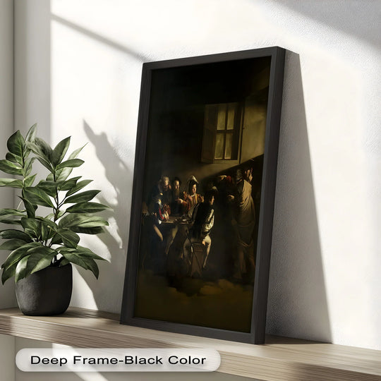 Textured brushstrokes define the surface of this dramatic baroque scene, enhancing the divine revelation in this historic oil painting artwork.
