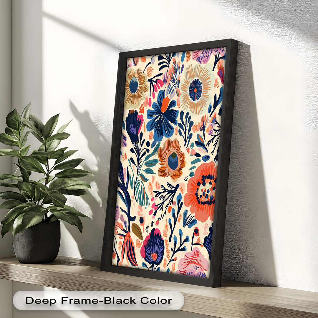 Garden Reverie – Expressive Boho Floral Oil Painting