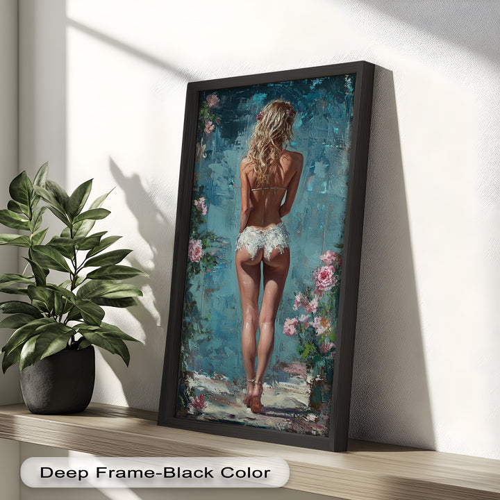 Garden Muse – Romantic Floral Nude Oil Painting