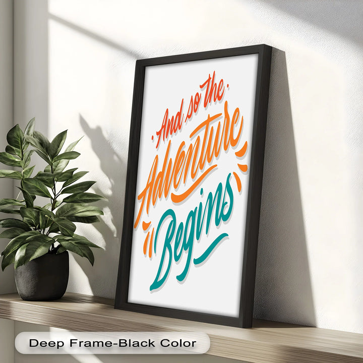 And So the Adventure Begins – Colorful Motivational Oil Painting - MyPhotoStation