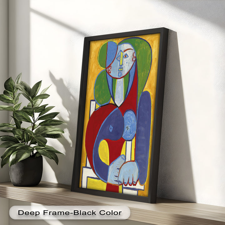 Color Harmony – Abstract Seated Woman Picasso Oil Painting