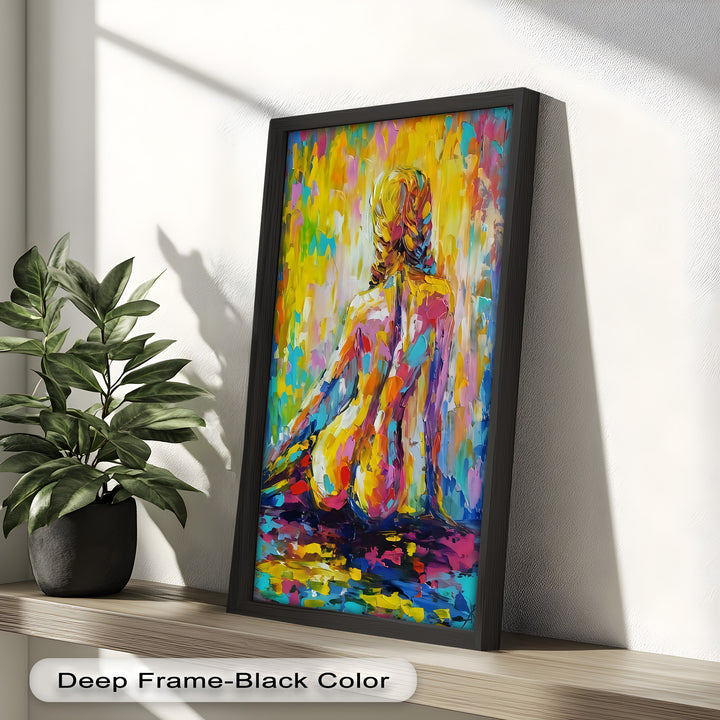 Radiant Reverie – Colorful Nude Impressionist Oil Painting