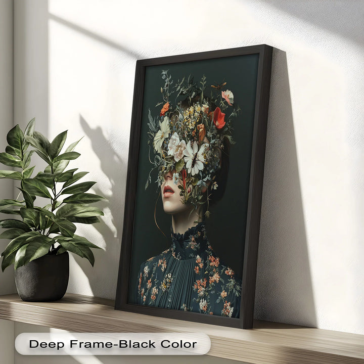 Floral Reverie – Surreal Botanical Portrait Oil Painting - MyPhotoStation