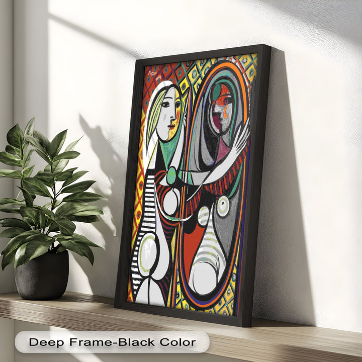 Reflected Identity – Mirror Portrait Picasso Oil Painting