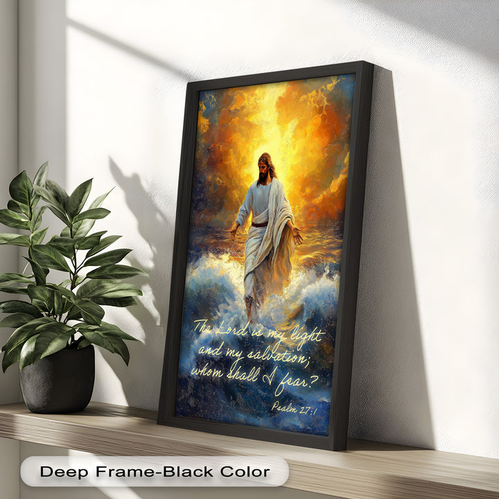 Psalm 27:1 – The Lord is My Light Bible Verse Oil Painting