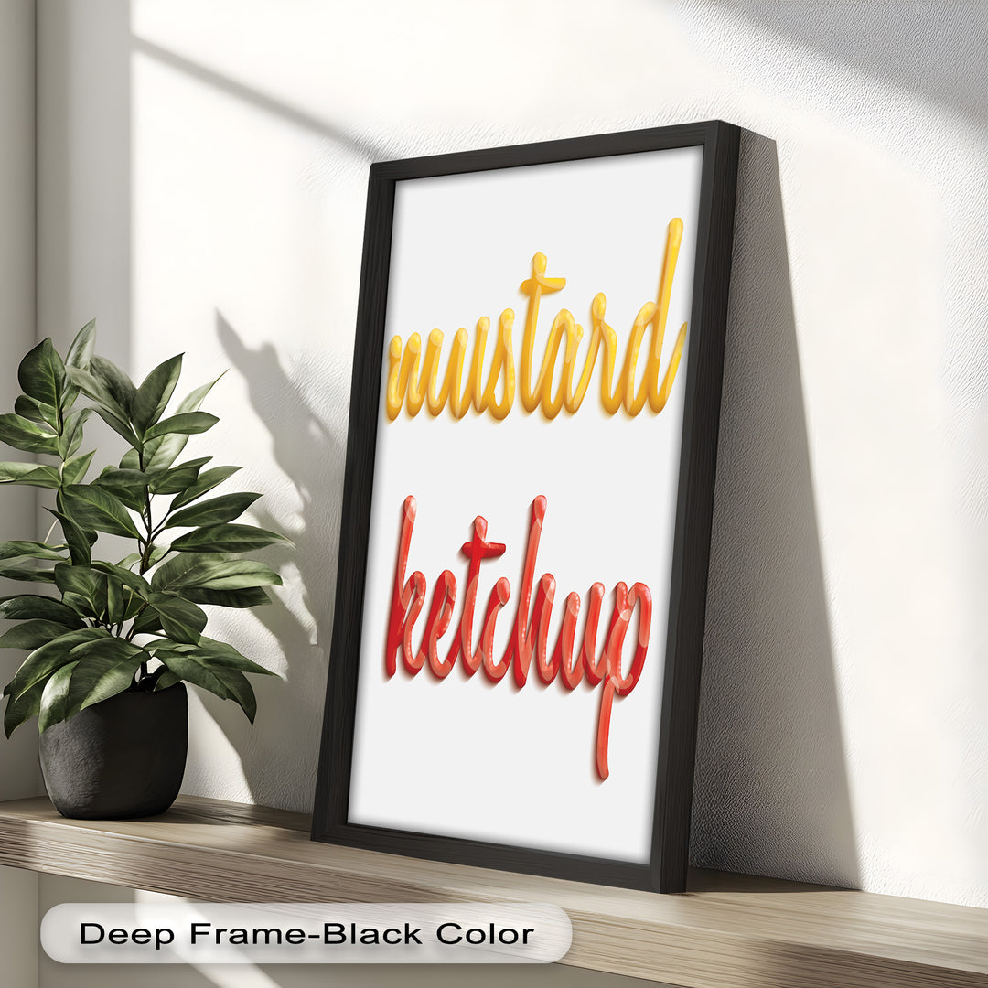 Mustard & Ketchup – Typography Oil Painting
