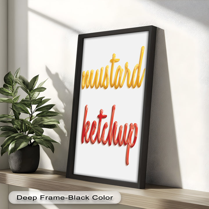 Mustard & Ketchup – Typography Oil Painting