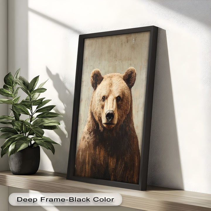 Brown Bear Portrait - Animal Oil Painting
