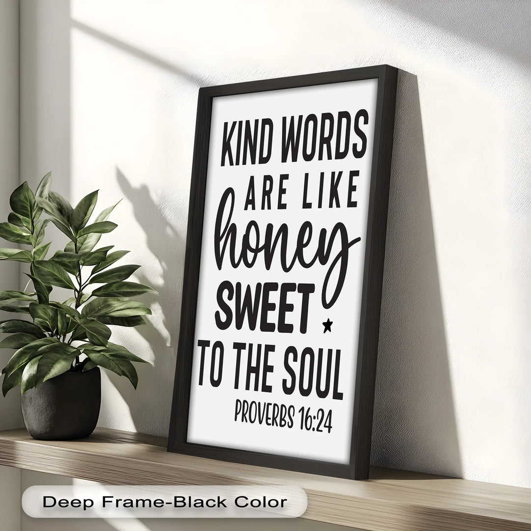Kind Words Like Honey – Proverbs 16:24 Oil Painting - MyPhotoStation
