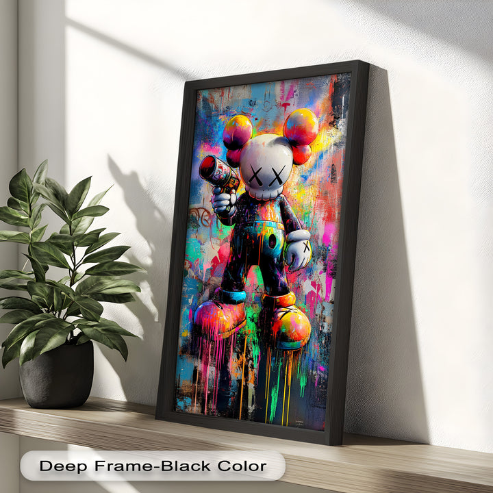 KAWS Street Blaster – Graffiti Pop Oil Painting