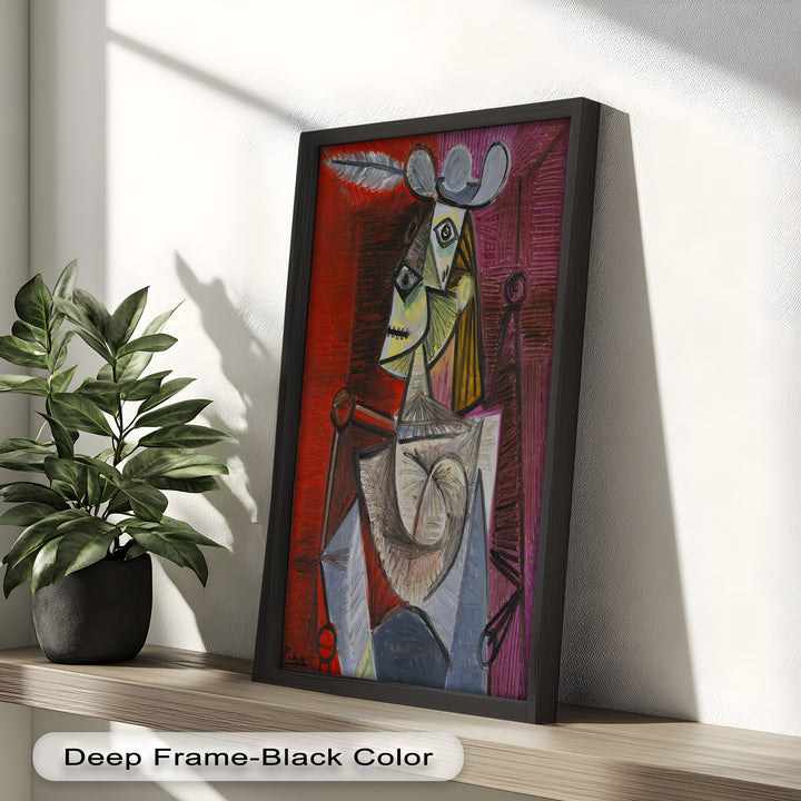 Knight of Angled Dreams – Picasso Cubist Oil Painting