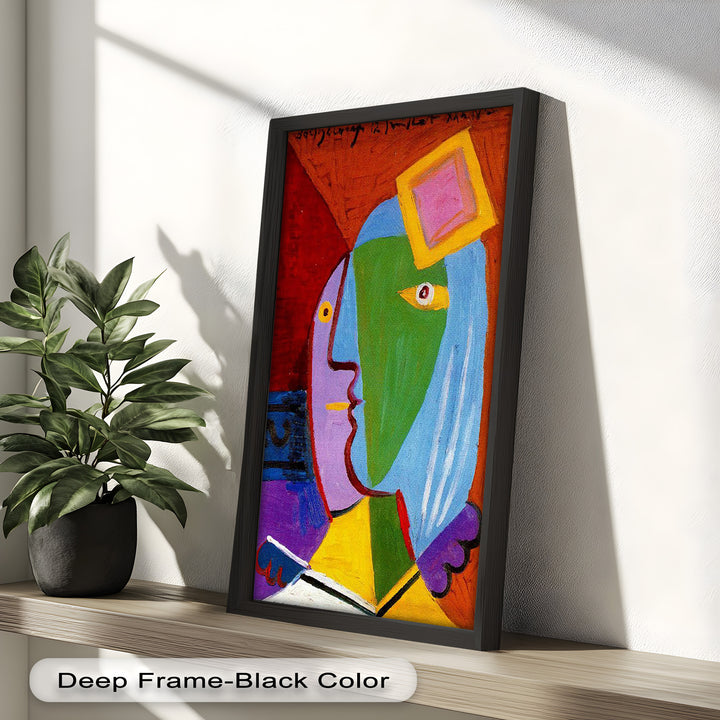 Vibrant Duality – Picasso-Inspired Abstract Oil Painting