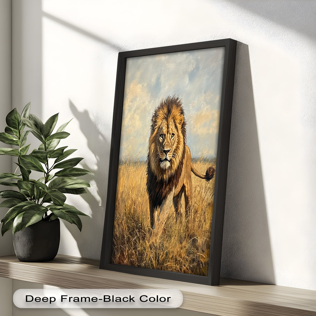 King of the Savannah – Animal Oil Painting