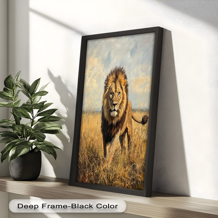 King of the Savannah – Animal Oil Painting