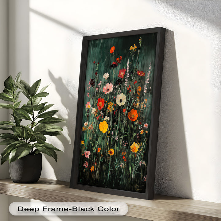 Wild Meadow Bloom – Colorful Field Flowers Flower Oil Painting