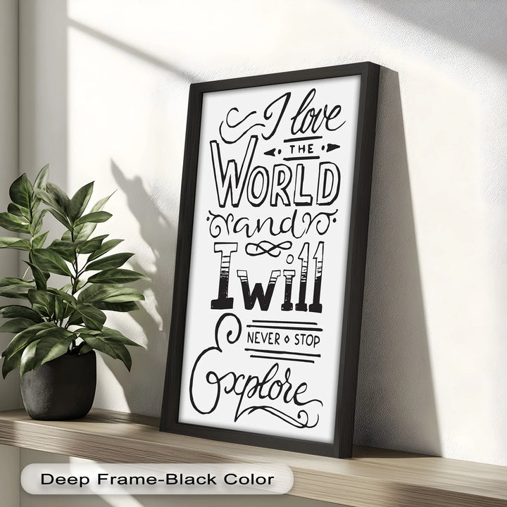 Adventure Typography Art – I Will Never Stop Explore Oil Painting - MyPhotoStation